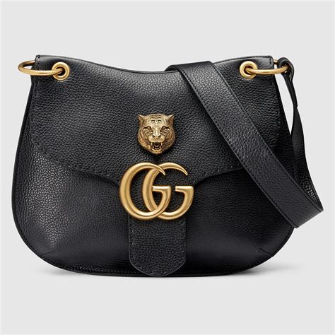 gucci logo leather shoulder bag